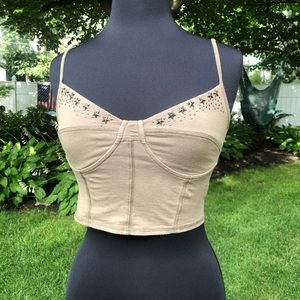 Garage bralette/crop top with star details